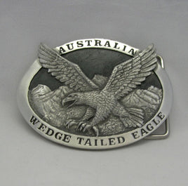 Australian Wedge Tailed Eagle Pewter Belt Buckle (Large)