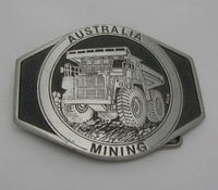 Mining Truck Australia Pewter Belt Buckle (Large)