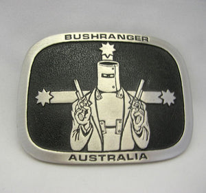 Australian Bushranger Ned Kelly Pewter Belt Buckle