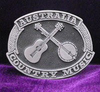 Country Music Pewter Belt Buckle (Medium)