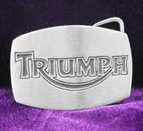 Triumph TV Screen Pewter Belt Buckle (Medium)
