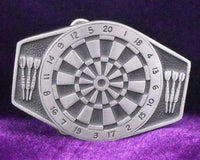 Dartboard Pewter Belt Buckle (Medium)