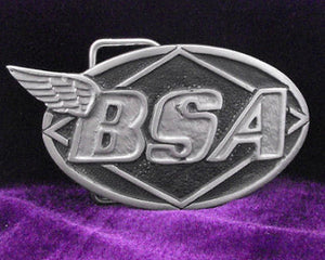 BSA Oval Logo Pewter Belt Buckle (Medium)