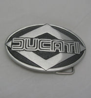 Ducati Motorcycle Logo Pewter Belt Buckle (Medium)