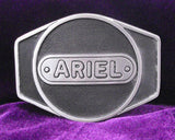 Ariel Motorcycle Logo Pewter Belt Buckle (Medium)