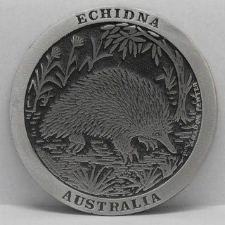 Echidna Pewter Drink Coaster