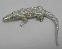 Curved Crocodile Pewter Figurine (Large)