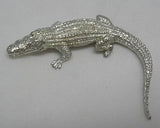 Curved Crocodile Pewter Figurine (Large)