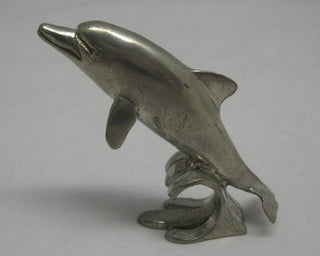 Surfing Dolphin Pewter Figurine (Large)