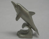 Dolphin in Surf Pewter Figurine (Medium)