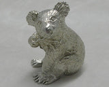 Koala Eating Gumleaf Pewter Figurine (Large)