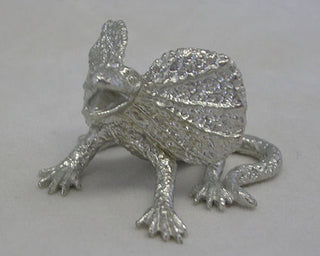 Frill Neck Lizard Pewter Figurine (Small)