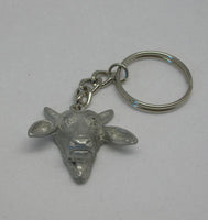 Brahman Head Pewter Keyring