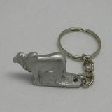 Mini Brahman Bull Pewter Keyring