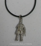 Ned Kelly 3D Pewter Pendant (Leather Necklace)