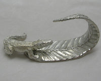 Crocodile Pewter Napkin Holder