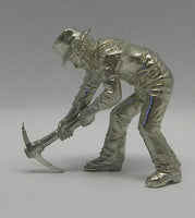 Miner With Pick In Ground Pewter Figurine (Large)