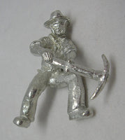 Miner Standing Pick On Ground Pewter Figurine (Small)
