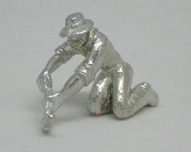Miner Kneeling With Pick Pewter Figurine (Small)