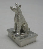 Dog On Tucker Box Pewter Figurine (Small)