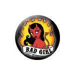 Bad Girl Button Badge