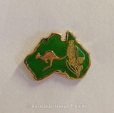 Australia Kangaroo & Wattle Metal Badge