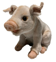 Sitting Piglet Stuffed Animal Toy - Left Side