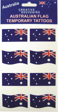Australian Flag Temporary Tattoo (Pack of 8) - Australia Day Products ...