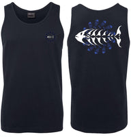 Primal Surf Mens Singlet (Navy, Double-Sided Print)