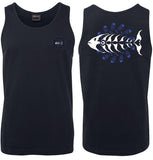 Primal Surf Mens Singlet (Navy, Double-Sided Print)