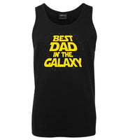 Best Dad in the Galaxy Mens Singlet (Black)