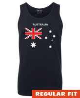 Australian Flag Mens Singlet (Navy)