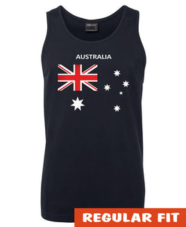 70s Australian Flag T Shirt - Small | Vintage Blue Di 70s Australian Flag T Shirt - Small | Vintage Blue Di