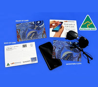 Dolphin Aboriginal Art Microfibre Cloth & Postcard
