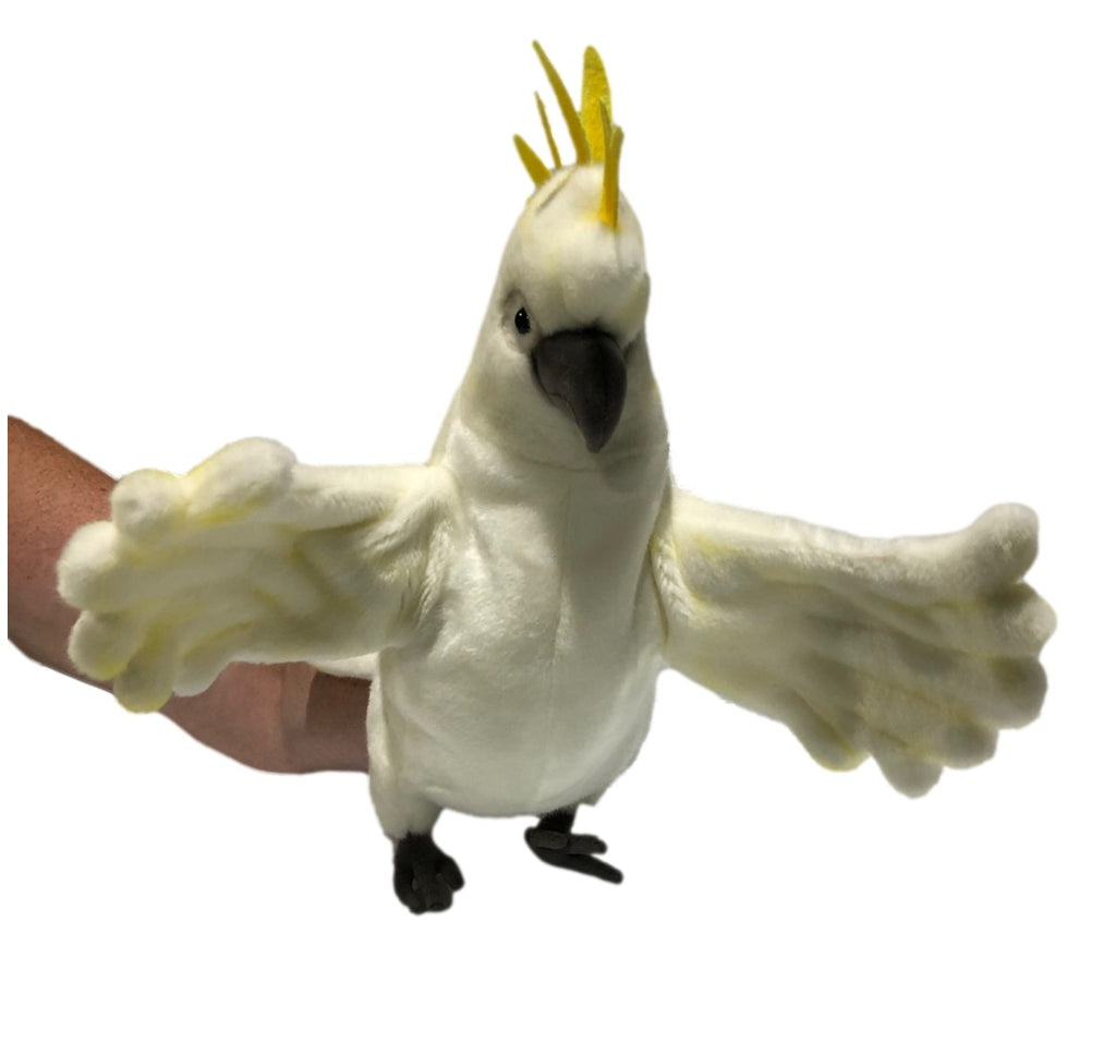 White Cockatoo Bird Stuffed Animal Toy Hand Puppet