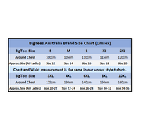 BigTees Australia Brand Size Chart
