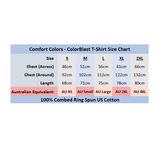Comfort Colors Colorblast T-Shirt Size Chart