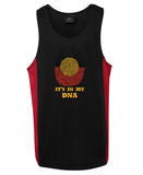 Aboriginal Flag In My DNA Poly Kids Singlet (Black & Red)