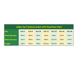 Ladies Tracksuit Jacket Size Chart