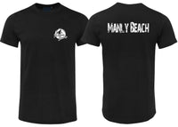 Northern Beaches Manly Beach T-Shirt (Black, Double-Sided, Shortsleeve)